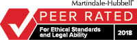 Martindale-Hubbell | Peer Rated For Ethical Standards and Legal Ability 2018